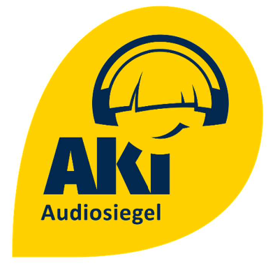 Aki, das Audiosiegel der Arbeitsgemeinschaft Jugendliteratur und Medien (AJuM)  2022/23